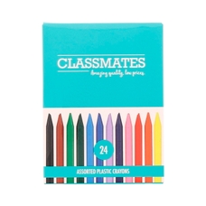 Classmates Plastic Crayons - Pack of 24